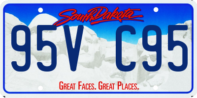 SD license plate 95VC95