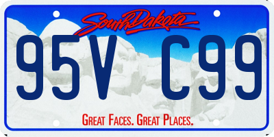 SD license plate 95VC99
