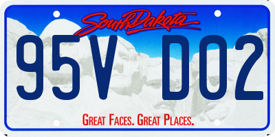 SD license plate 95VD02