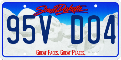 SD license plate 95VD04