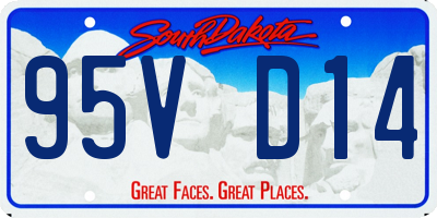 SD license plate 95VD14