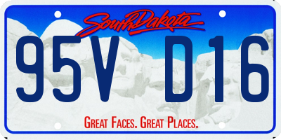 SD license plate 95VD16