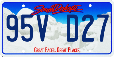 SD license plate 95VD27