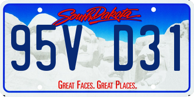 SD license plate 95VD31