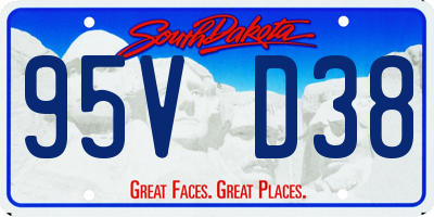 SD license plate 95VD38