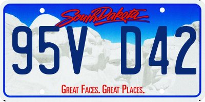 SD license plate 95VD42