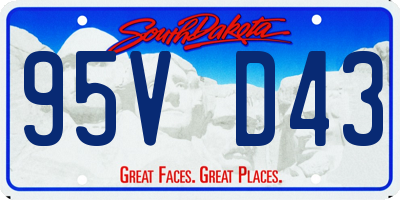 SD license plate 95VD43