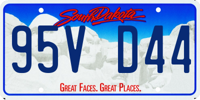 SD license plate 95VD44