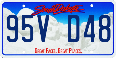 SD license plate 95VD48