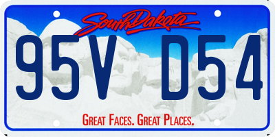 SD license plate 95VD54