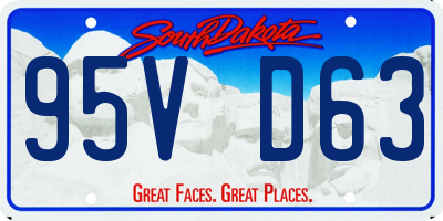 SD license plate 95VD63