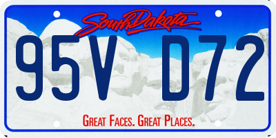 SD license plate 95VD72