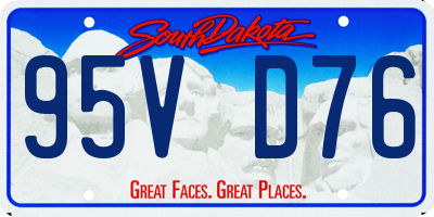 SD license plate 95VD76