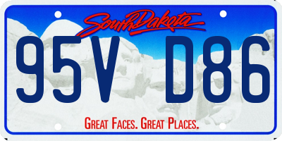SD license plate 95VD86