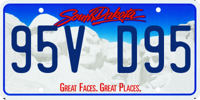 SD license plate 95VD95