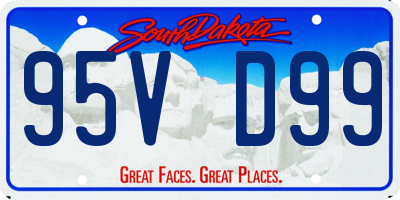 SD license plate 95VD99