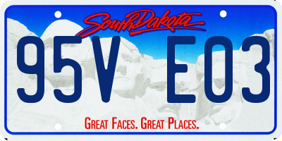 SD license plate 95VE03