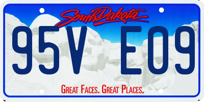SD license plate 95VE09
