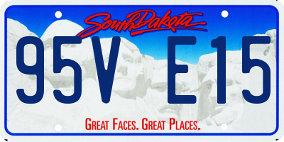 SD license plate 95VE15