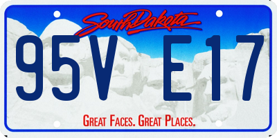SD license plate 95VE17