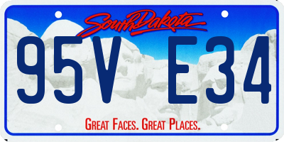 SD license plate 95VE34