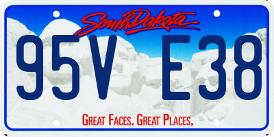 SD license plate 95VE38