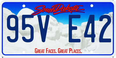SD license plate 95VE42