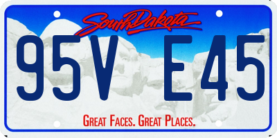 SD license plate 95VE45