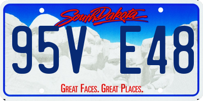 SD license plate 95VE48