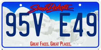 SD license plate 95VE49