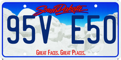 SD license plate 95VE50
