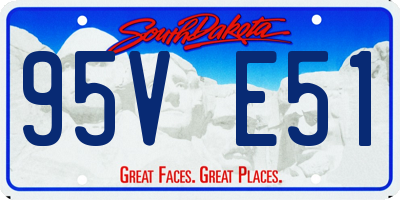 SD license plate 95VE51