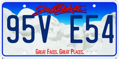 SD license plate 95VE54