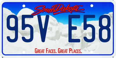 SD license plate 95VE58