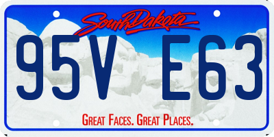 SD license plate 95VE63