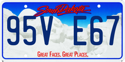 SD license plate 95VE67