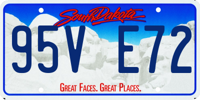 SD license plate 95VE72
