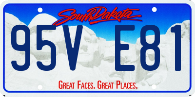 SD license plate 95VE81