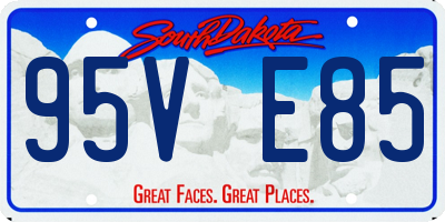 SD license plate 95VE85