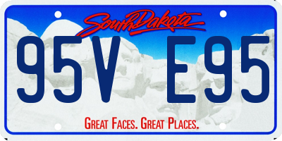 SD license plate 95VE95