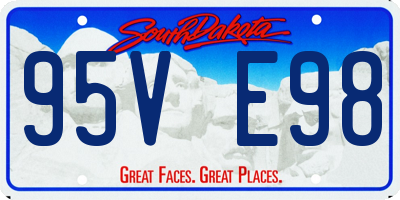 SD license plate 95VE98