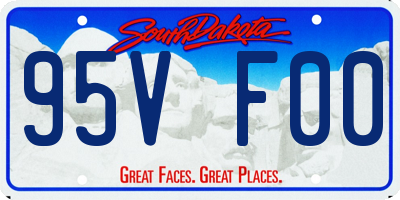 SD license plate 95VF00