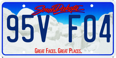 SD license plate 95VF04