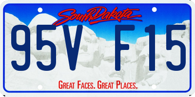 SD license plate 95VF15