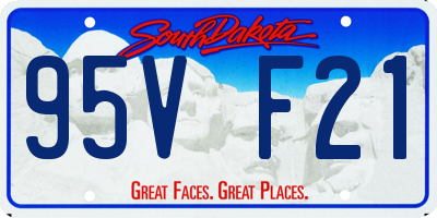 SD license plate 95VF21