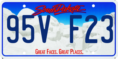 SD license plate 95VF23