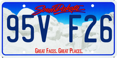SD license plate 95VF26