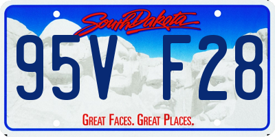 SD license plate 95VF28