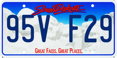 SD license plate 95VF29