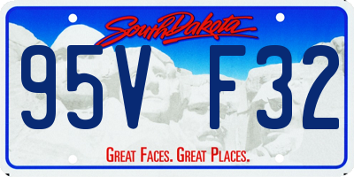 SD license plate 95VF32